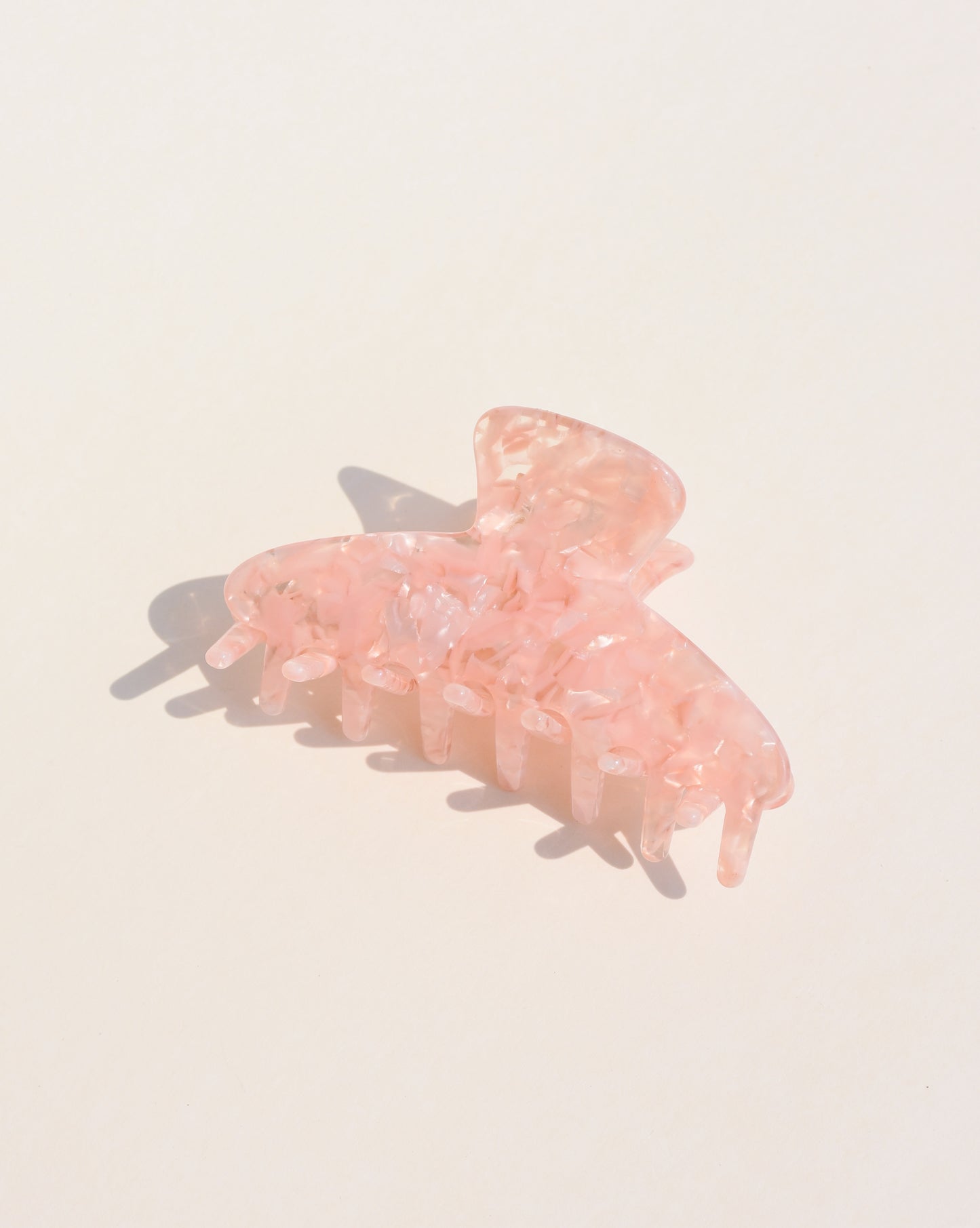 Griffe de cheveux midi en cristal rose