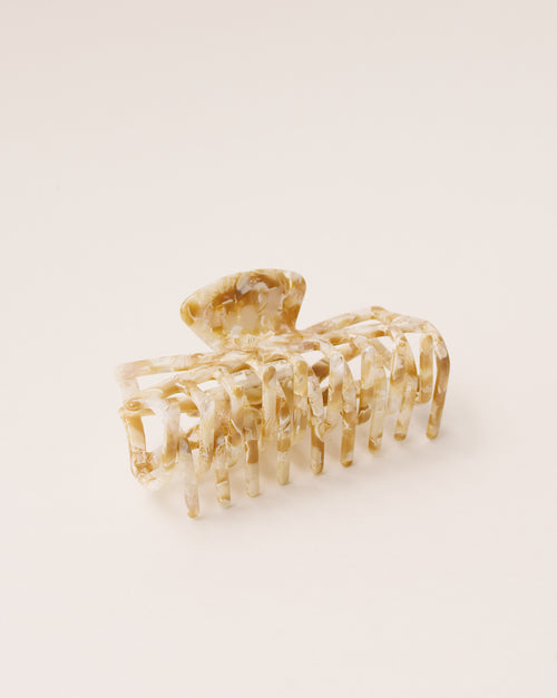 Classic Claw Clip in Marble Beige