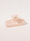 Large Rectangular Hair Claw Clip in Soft Pink