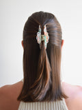 Wavy Claw Clip in Rose-turquoise