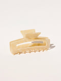Large Rectangular Hair Claw Clip in Beige