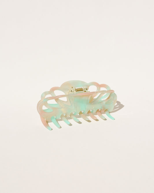 Crown Hair Claw in Rose-turquoise