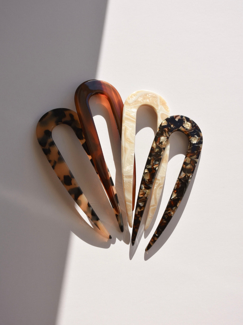 French Hair Pin · Brown Granite