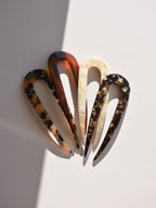 French Hair Pin · Brown Granite