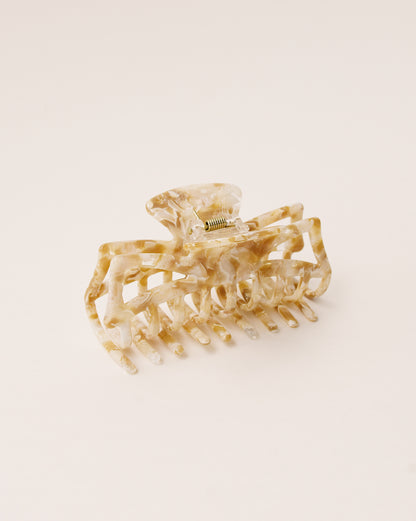 Classic Claw Clip in Marble Beige