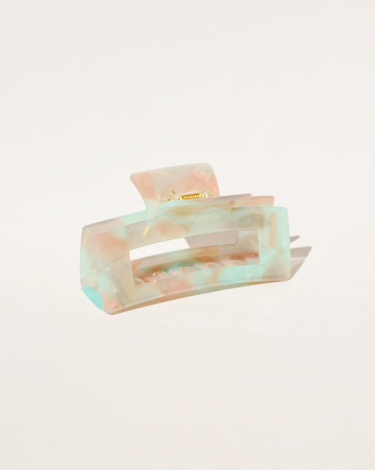 Pinza para el pelo grande n.º 1 en color rosa turquesa