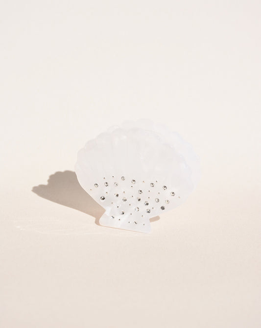 Clip de concha con pequeños cristales