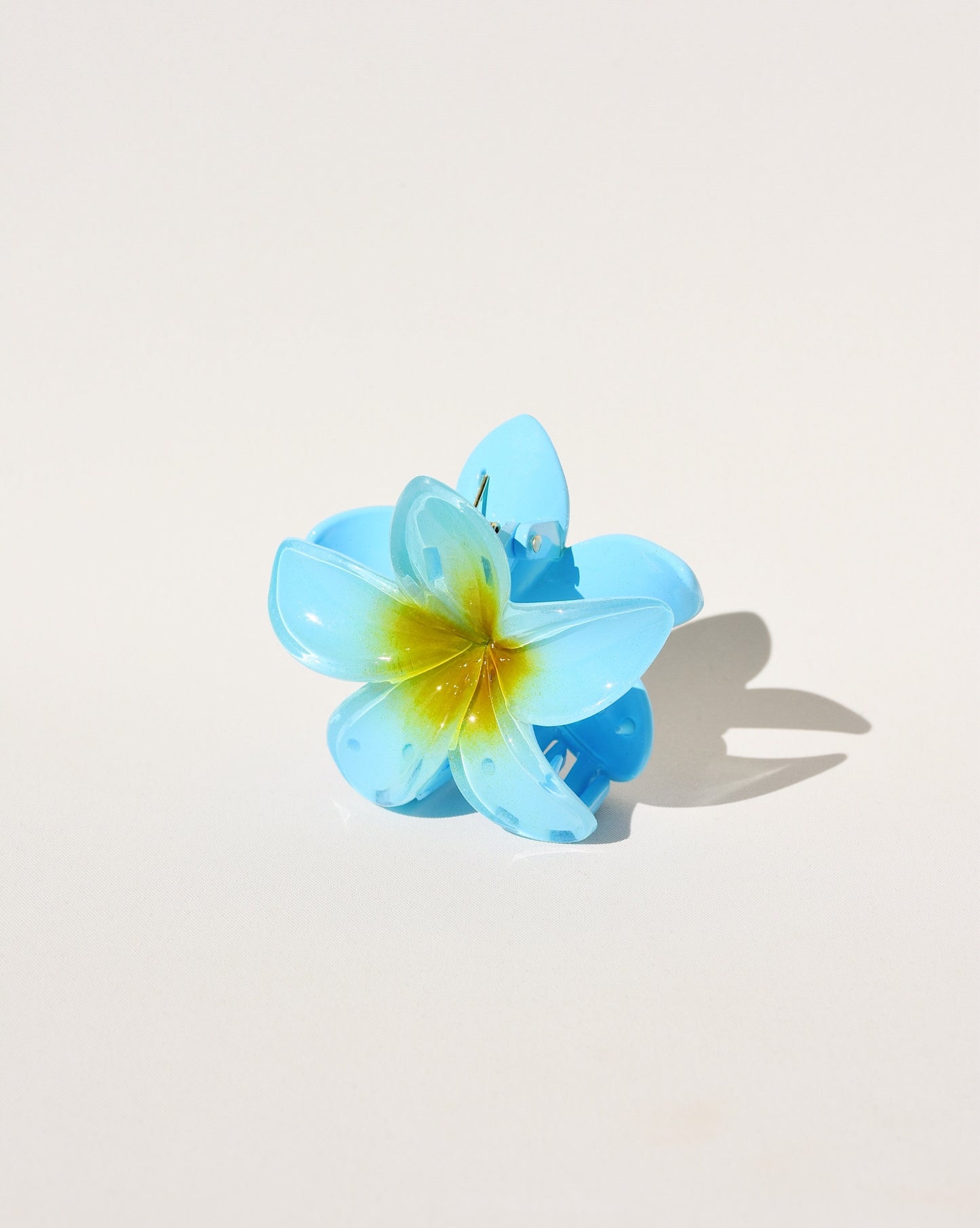 Hibiscus Flower Claw Clip in Blue