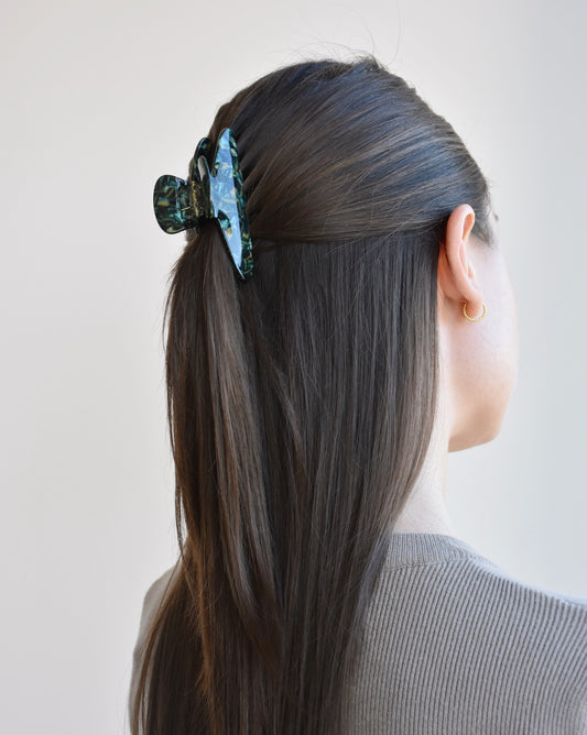 Midi Hair Claw in Emerald