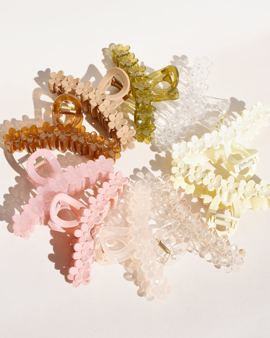 Pinza para el pelo con forma de margarita