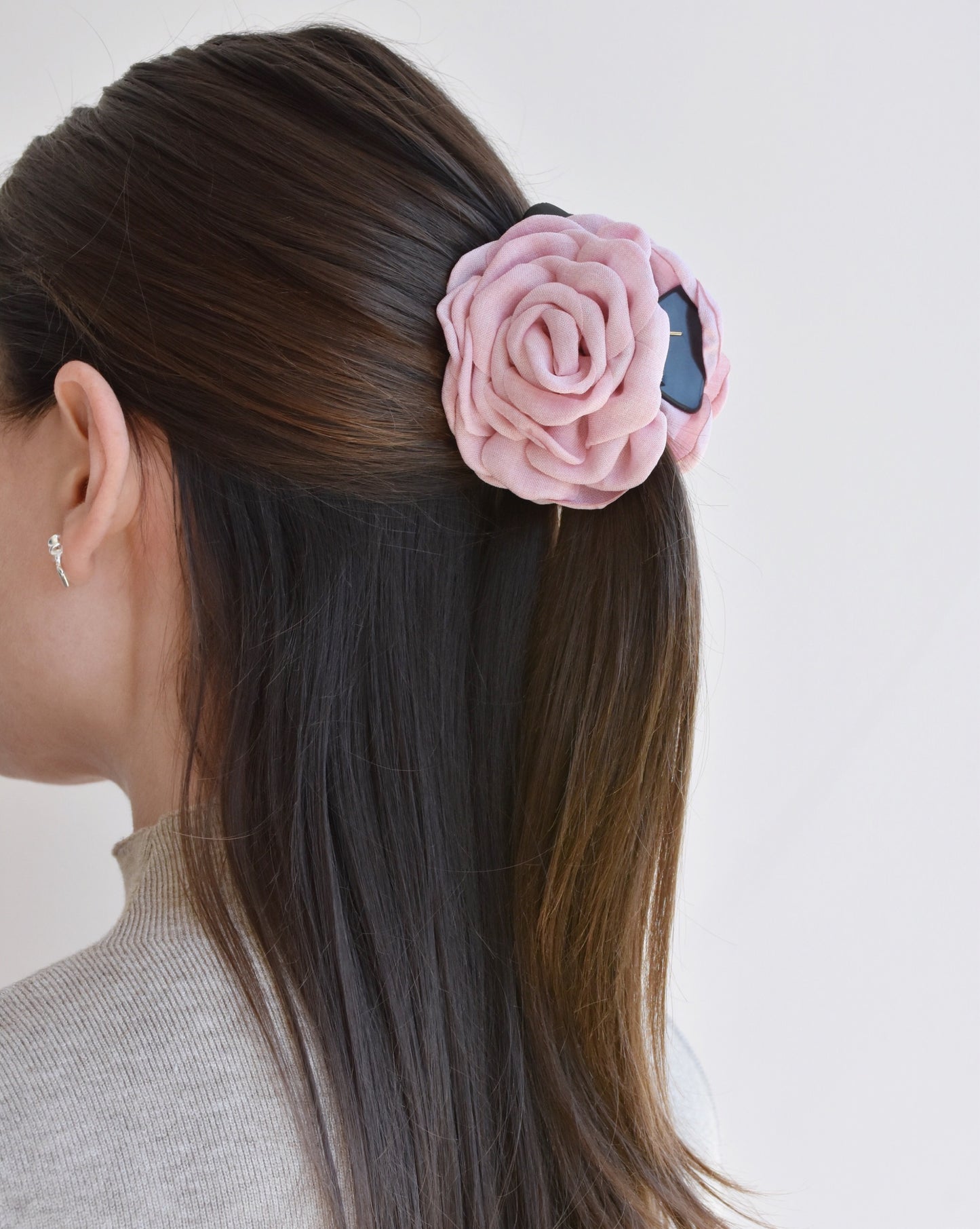 Camellia Flower Claw Clip in Pink Shades