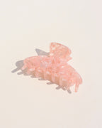 Midi Hair Claw in Crystal Pink