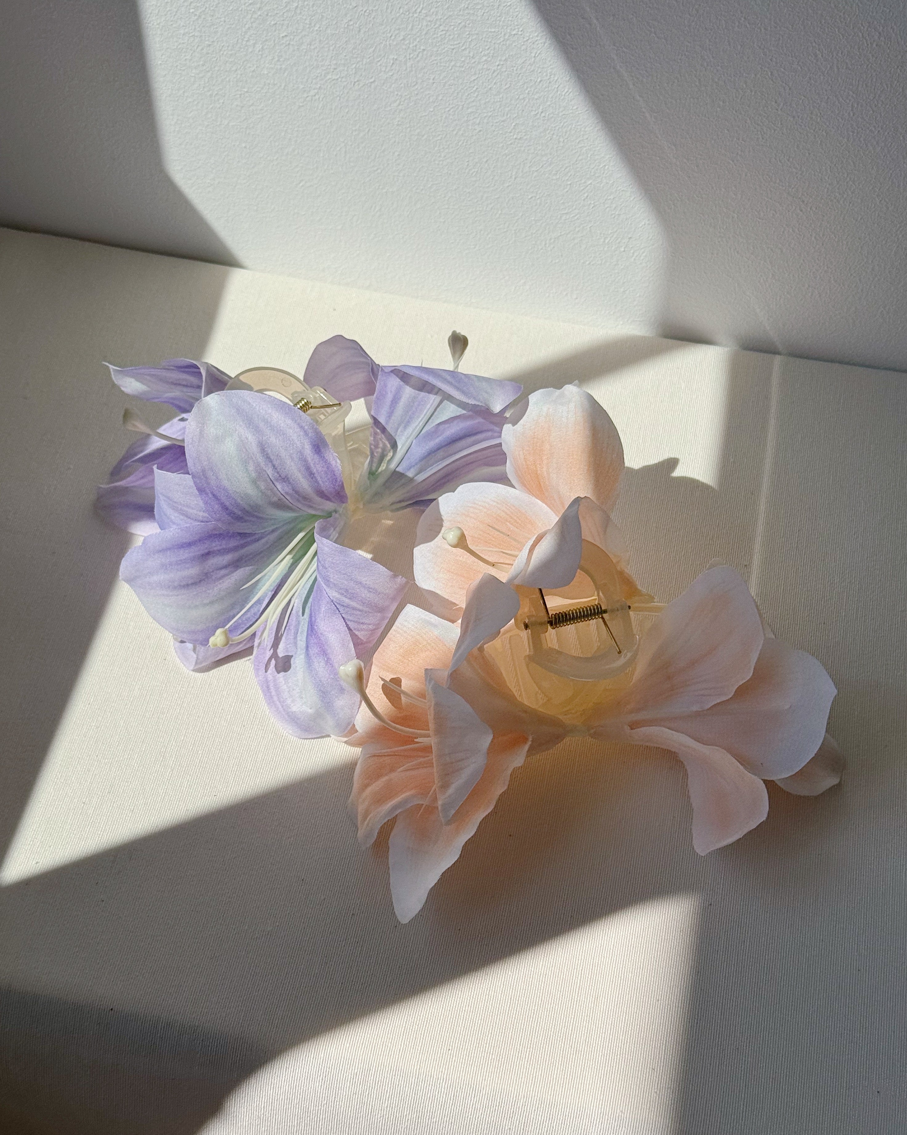 Orange Lilium Flower Hair Claw Clip