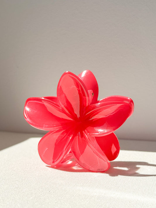 Hibiskusblüten-Krallenclip aus Kokosnuss