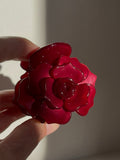 Rose Hair Claw in Cherry