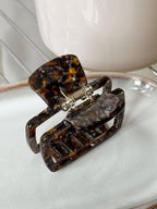 Large Brown Minimalist Claw Clip