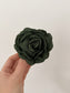 Camellia Flower Claw Clip in Dark Green