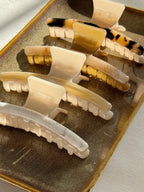 Two Color Slim Hair Claw Clip