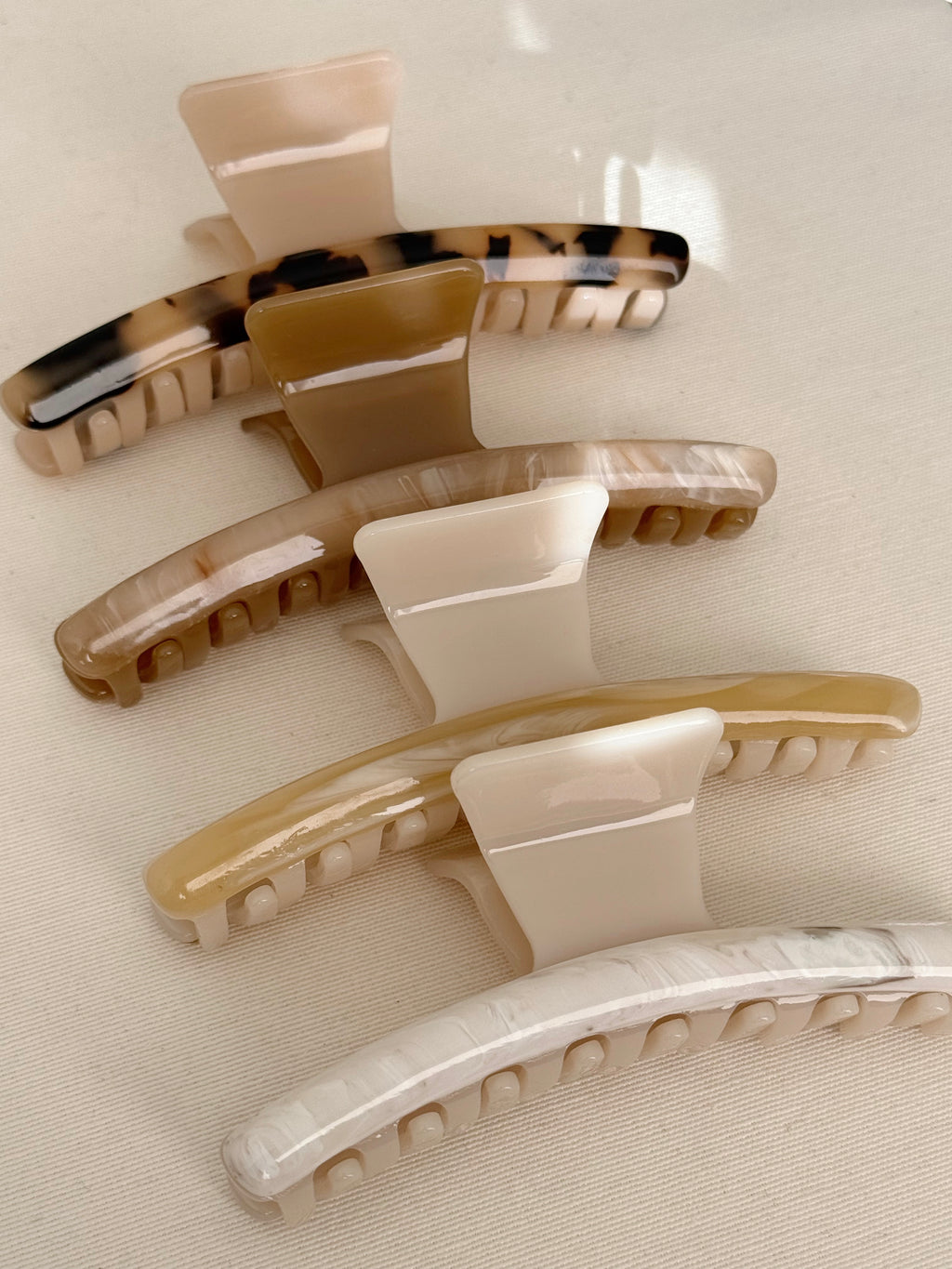 Two Color Slim Hair Claw Clip