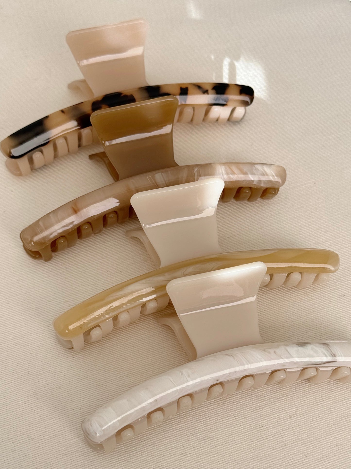 Two Color Slim Hair Claw Clip