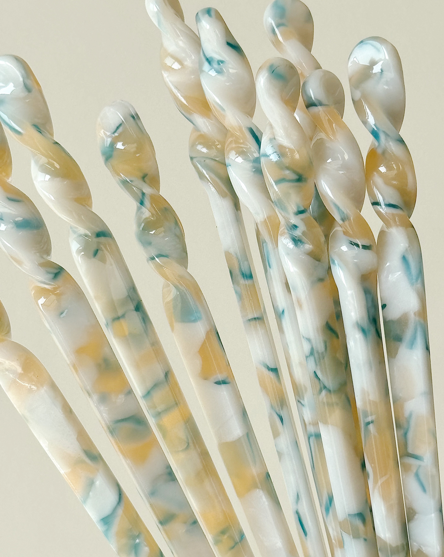 Acetate Hair Stick in Sky Blue