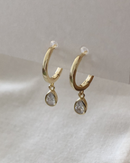 Zirconia Teardrop Small Hoops