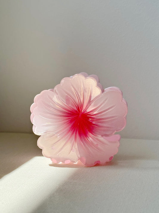 Tropical Flower in Iridescent Pink