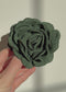 Camellia Flower Claw Clip in Dark Green