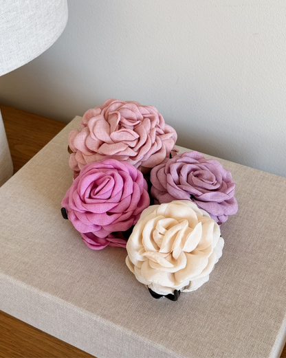 Camellia Flower Claw Clip in Pink Shades