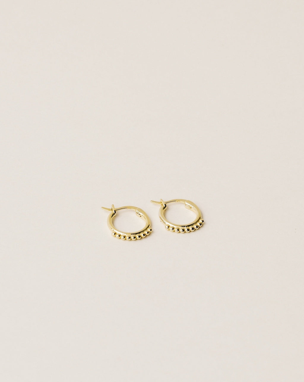 Beaded mini hoops