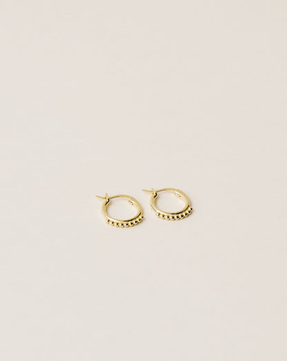 Beaded mini hoops
