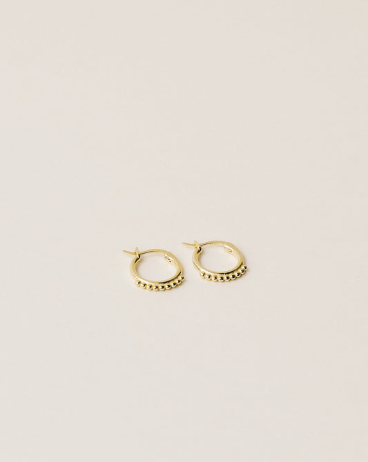 Beaded mini hoops