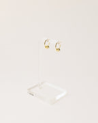 Mini Round Charms Huggie Hoop Earrings