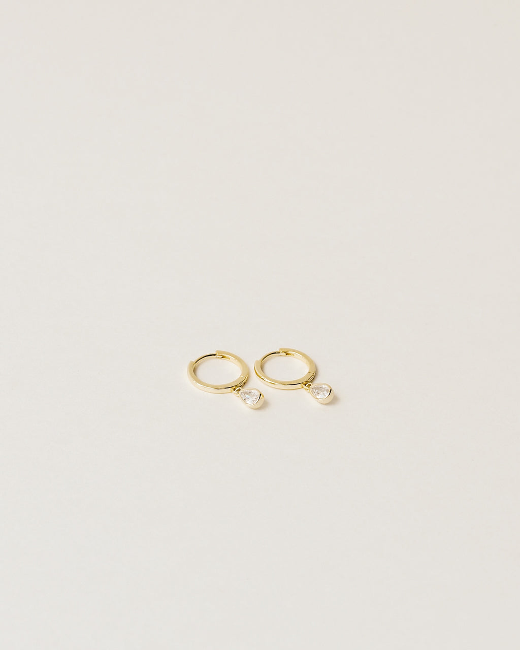 Zirconia Teardrop Small Hoops
