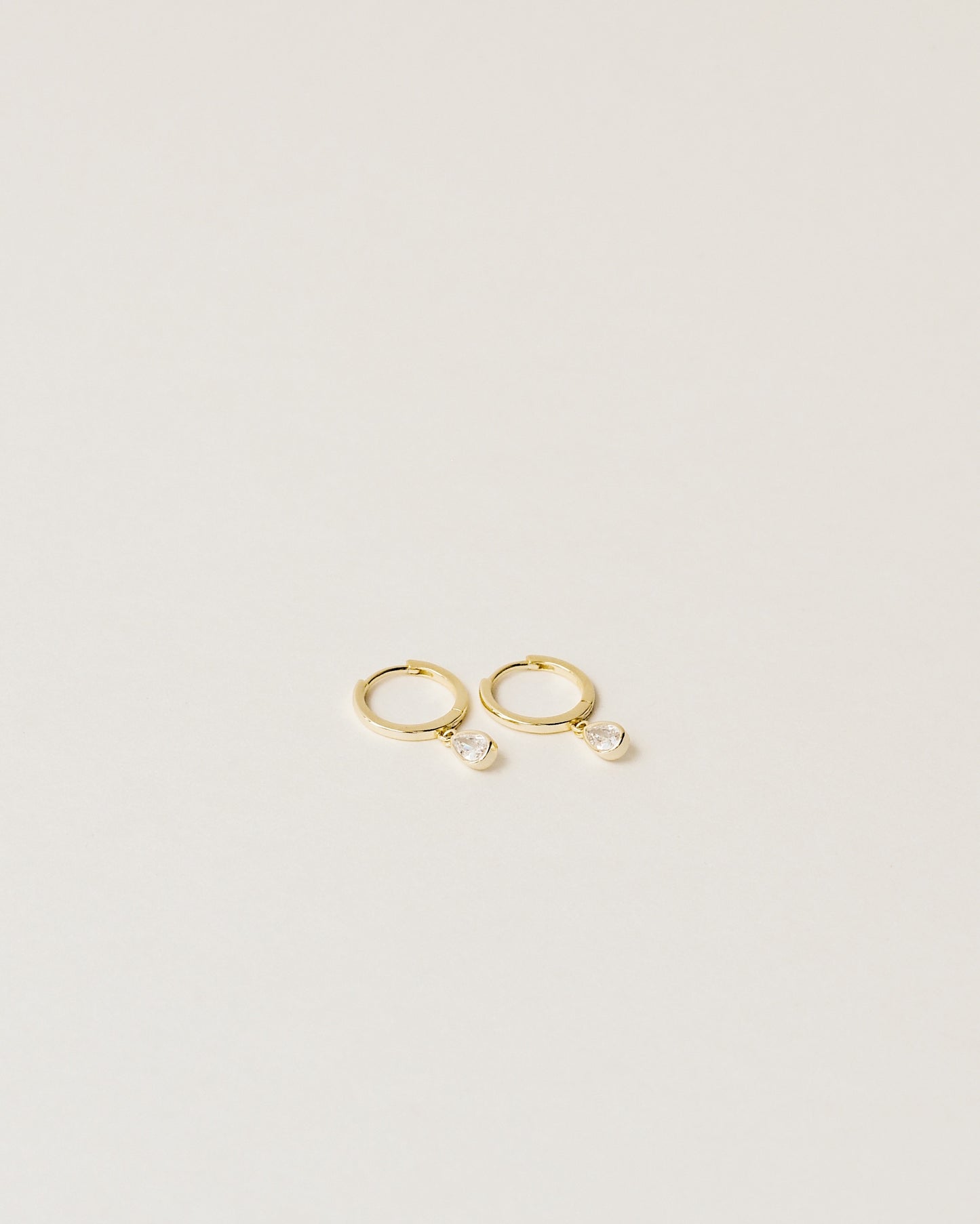 Zirconia Teardrop Small Hoops