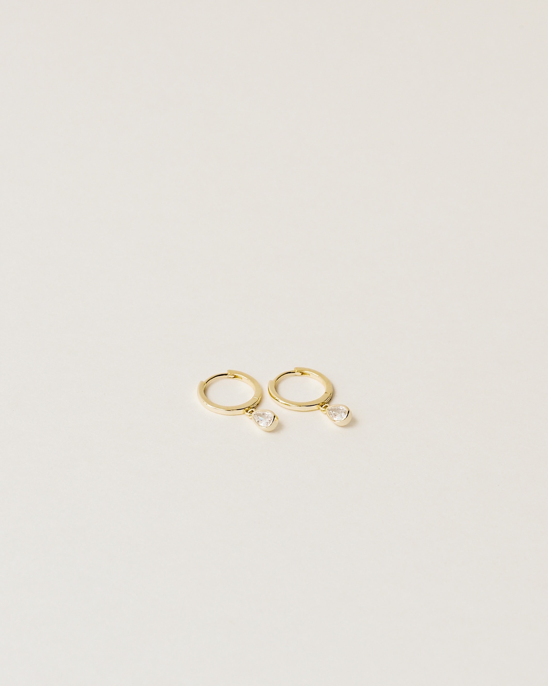 Zirconia Teardrop Small Hoops