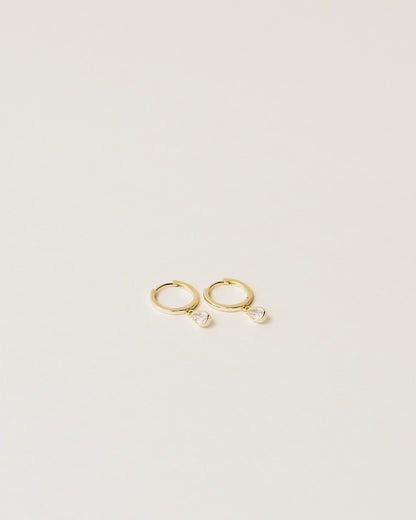 Zirconia Teardrop Small Hoops