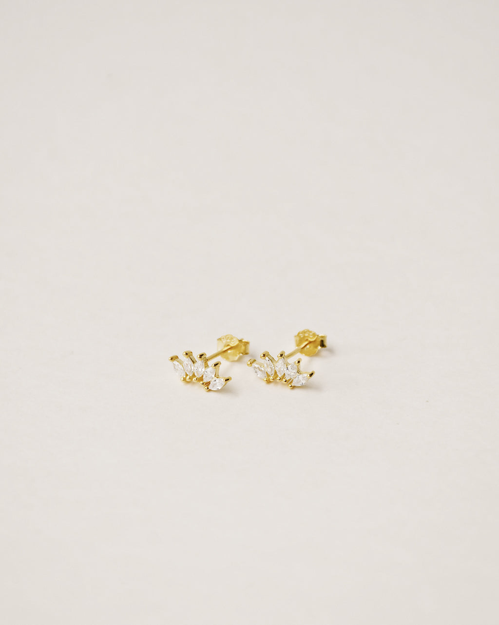 Marquise Crown Stud Earrings