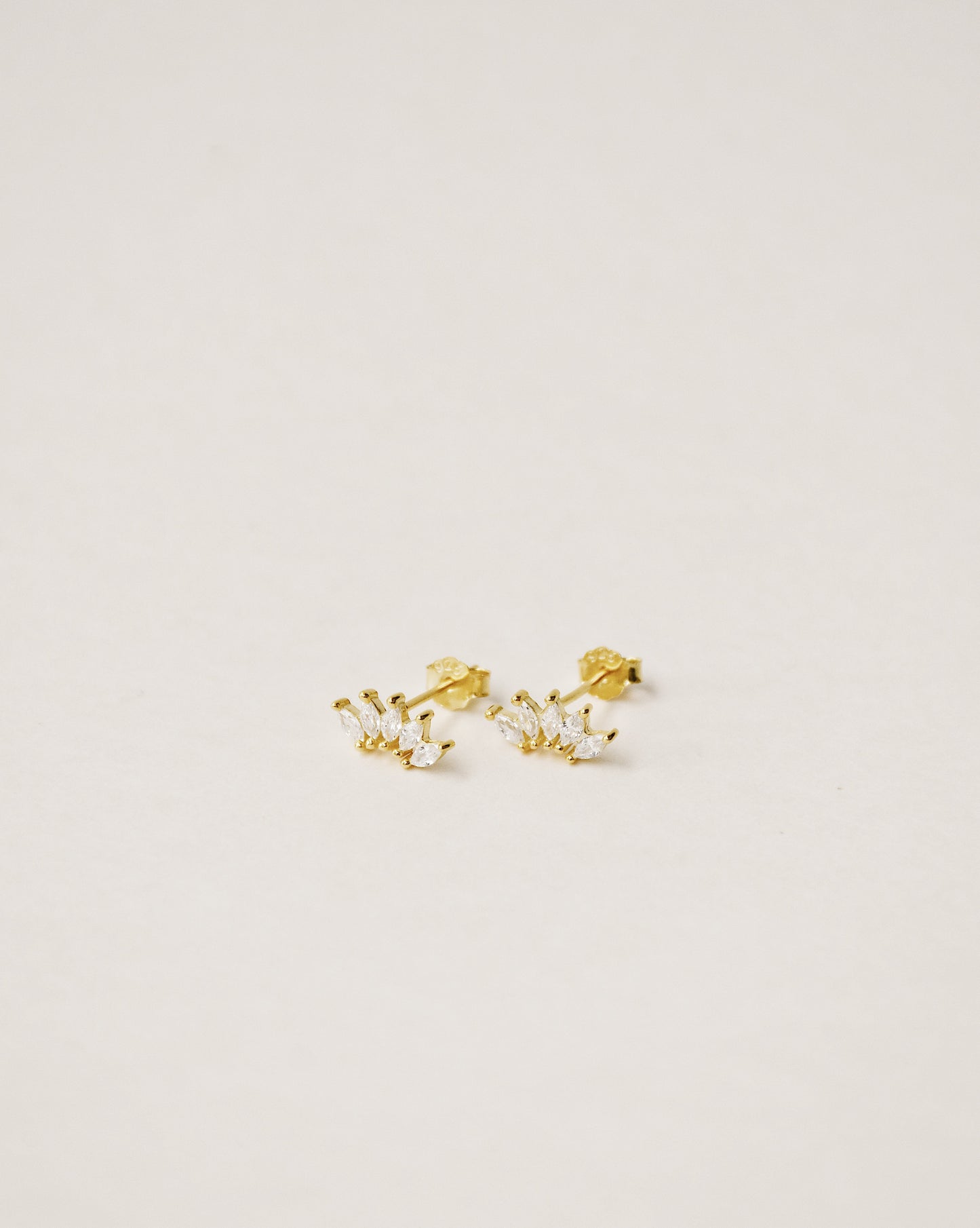 Marquise Crown Stud Earrings