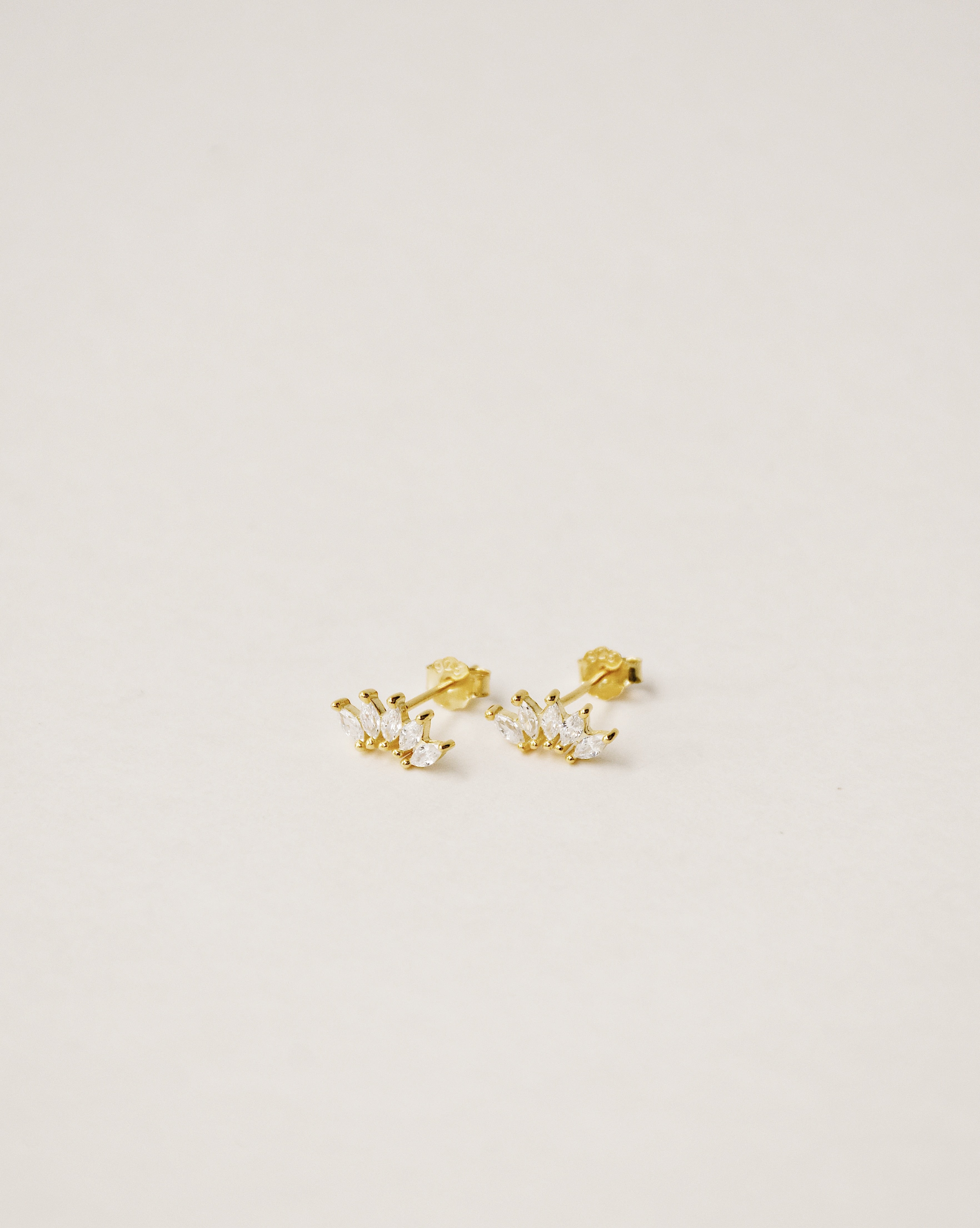 Marquise Crown Stud Earrings