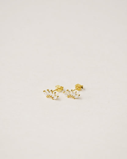 Marquise Crown Stud Earrings