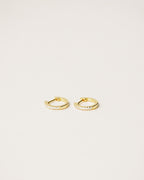 Pavé huggie hoop earrings