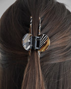 Midi Slim Claw Clip in Mahogany