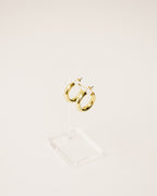 timeless and versatile maxi hoop earrings handcrafted from 925 sterling silver plated in 18k gold. hollow and lightweight. 2020 slow fashion trend.