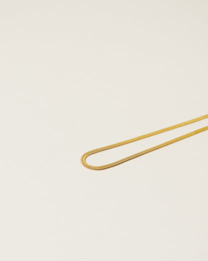 herringbone chain handcrafted from 925 sterling silver plated in 18k gold. 2020 slow fashion trend.