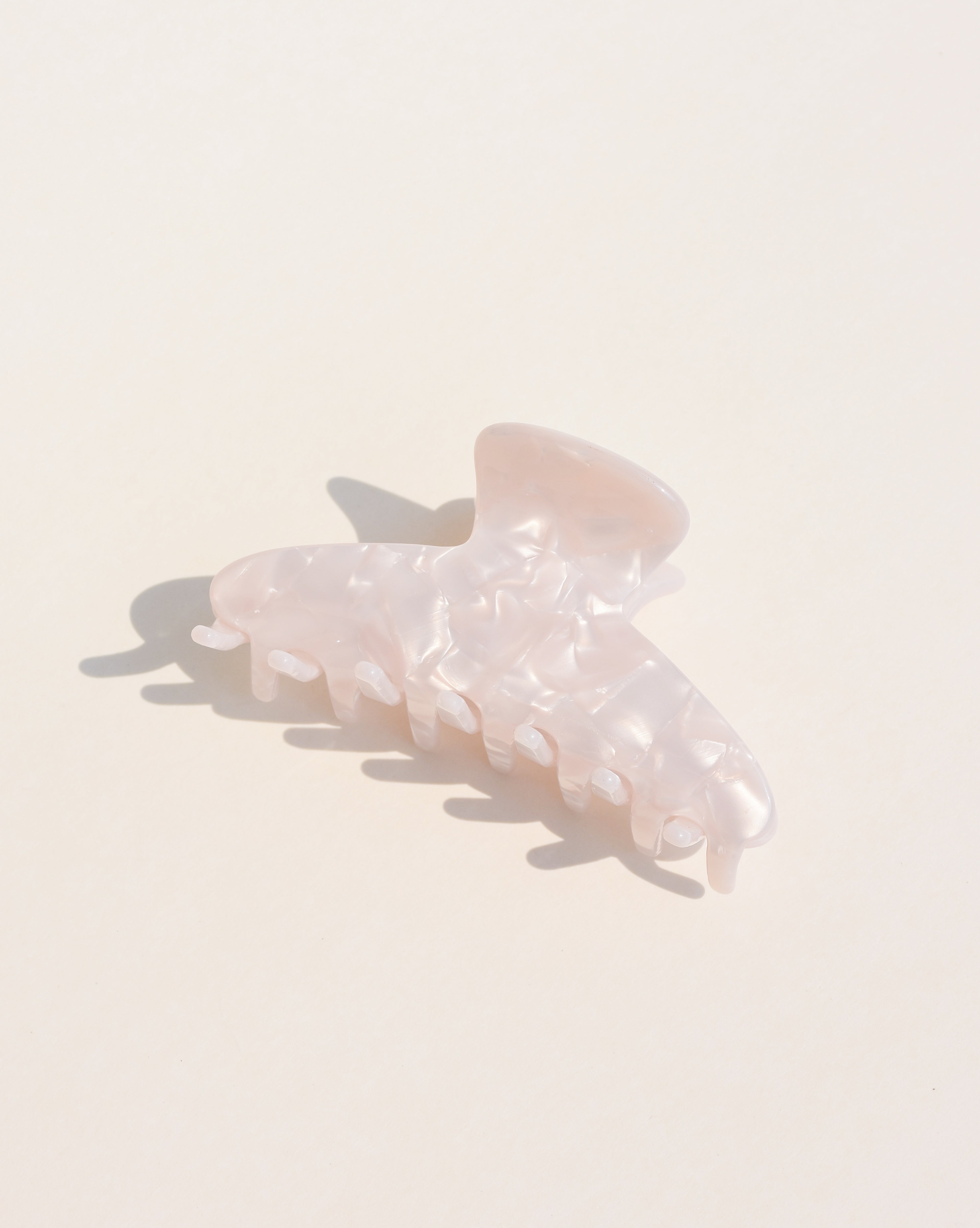 Midi Hair Claw in Pearl White