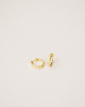 Midi Gold Ribbed Hoop Earrings