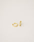 Midi Gold Ribbed Hoop Earrings