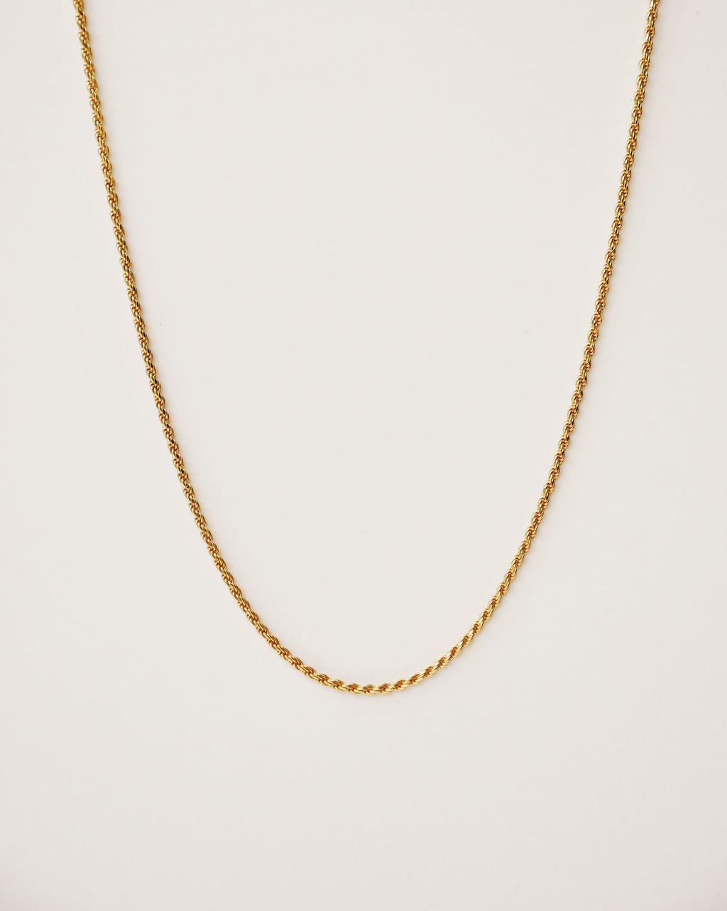 vintage inspired rope chain handcrafted from 925 sterling silver plated in 18k gold. 2020 slow fashion trend.