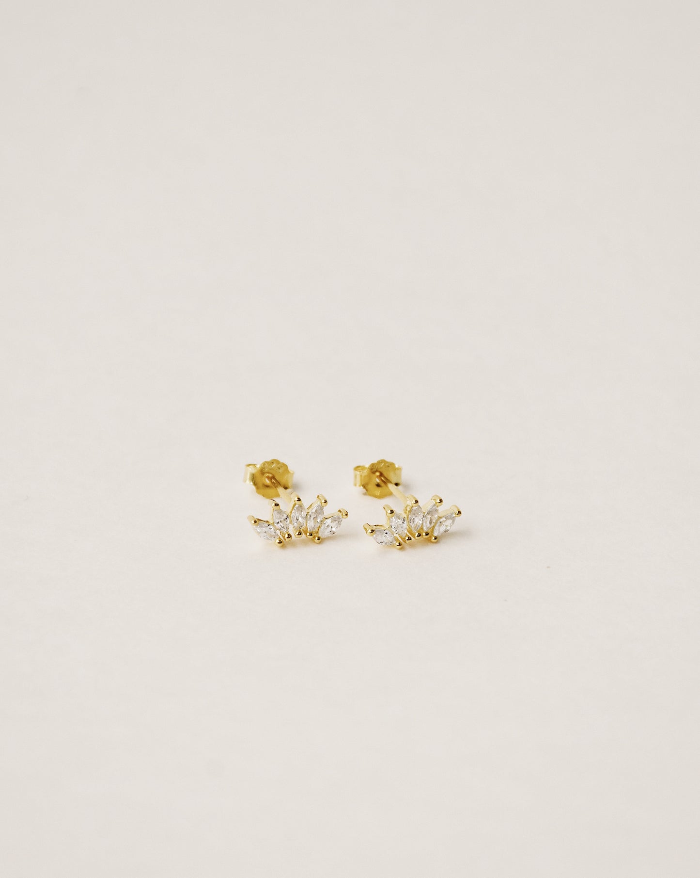 Marquise Crown Stud Earrings